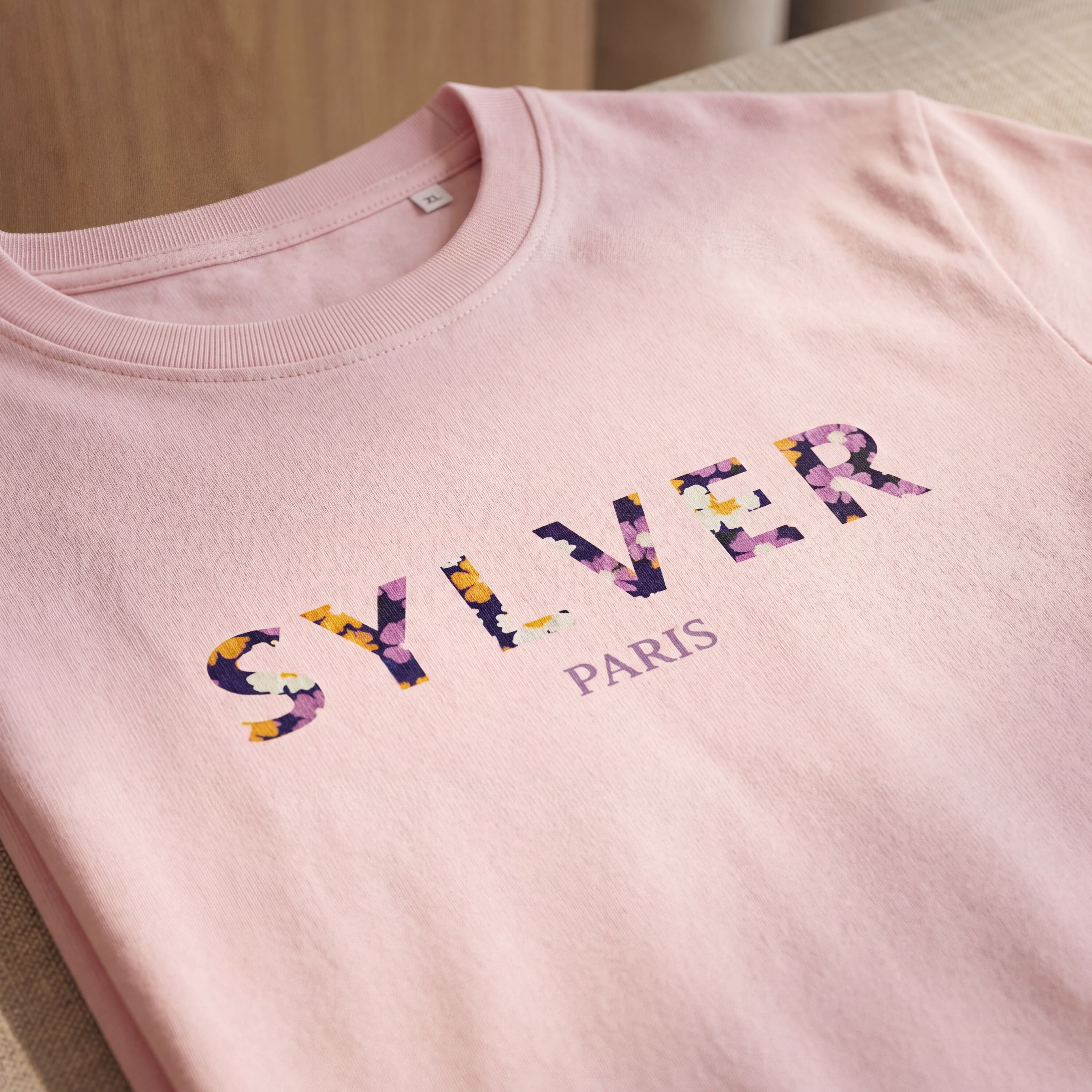 T-shirt floral I coton bio
