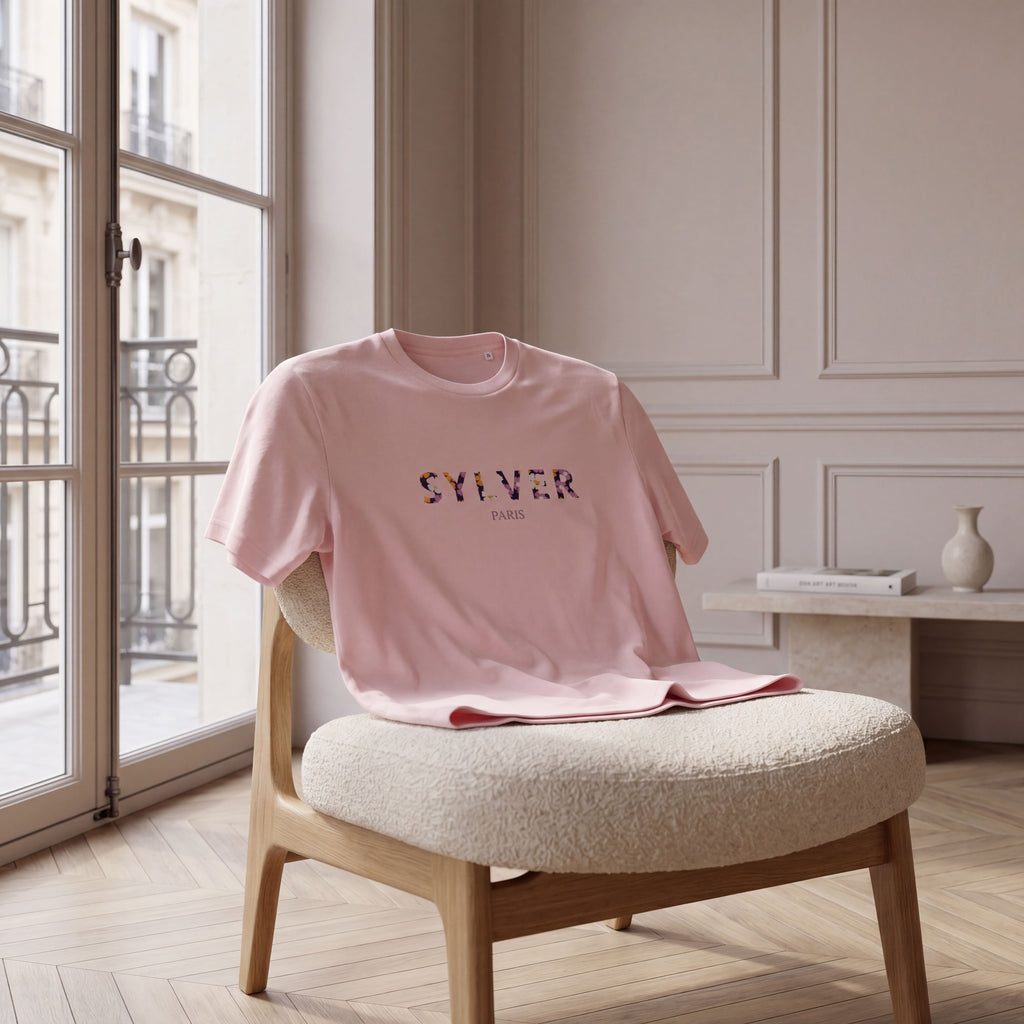 T-shirt floral I coton bio