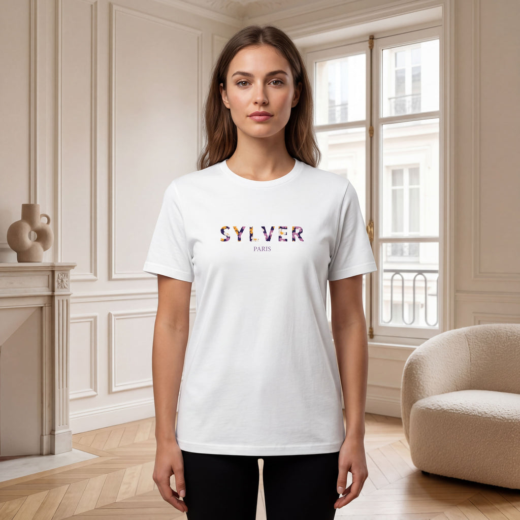 T-shirt floral I coton bio