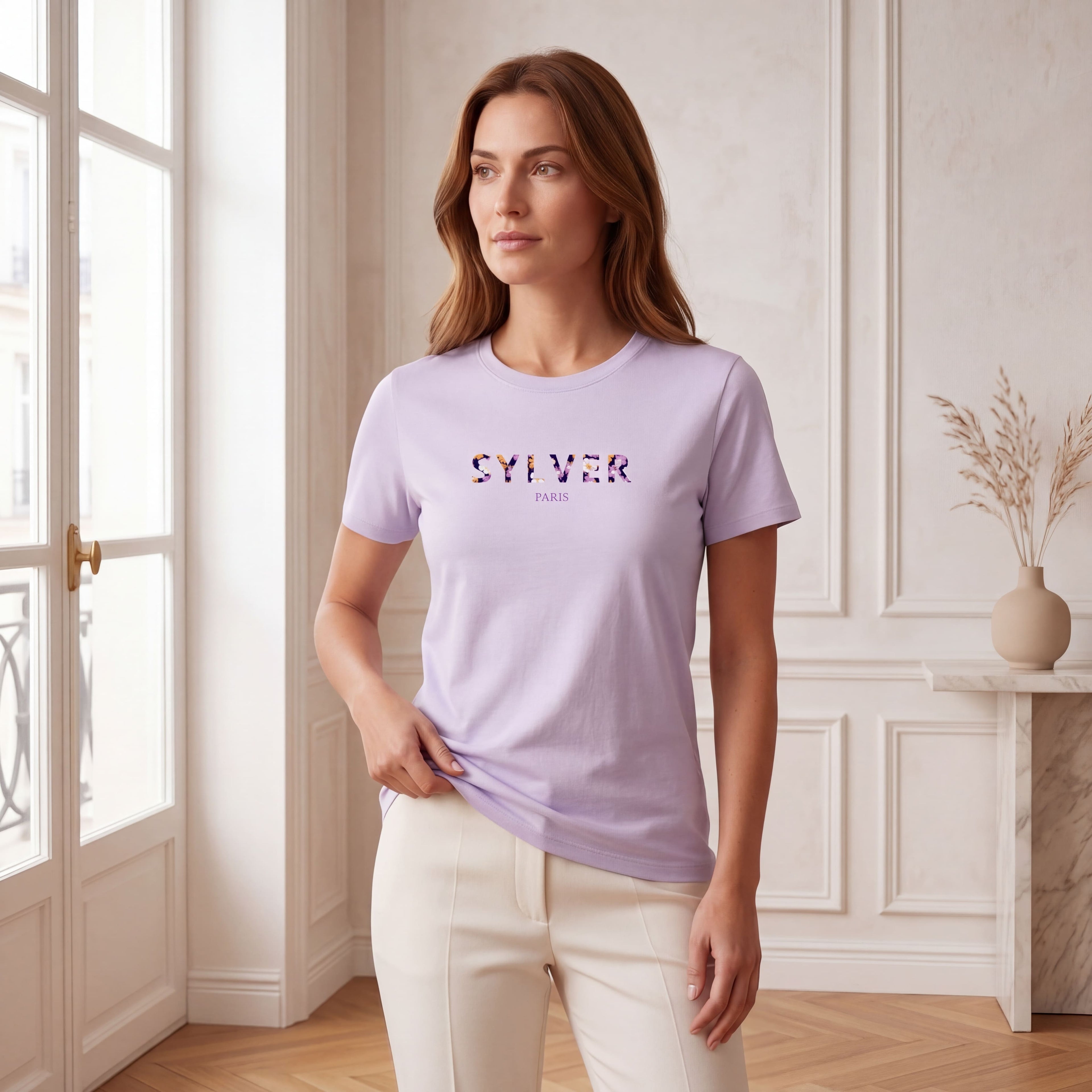 T-shirt floral I coton bio